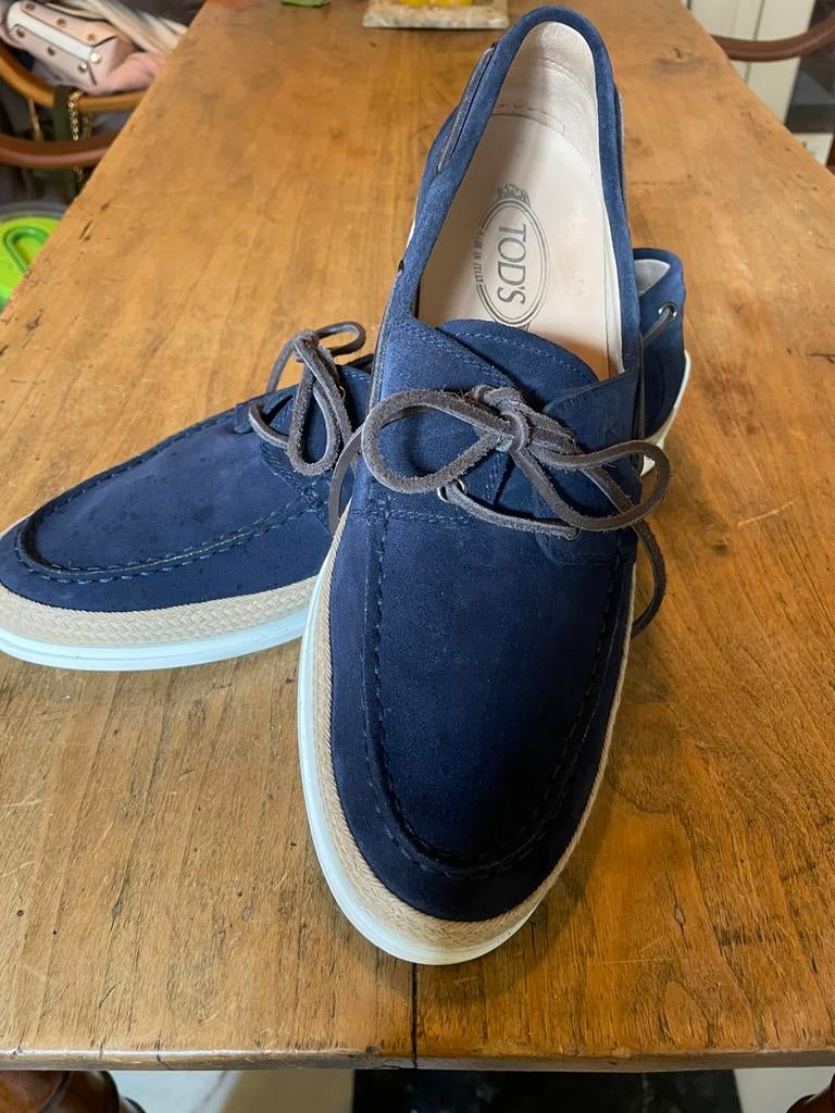 Tod's heren loafers mt 45, Loafers, Blauw, Ophalen of Verzenden, Zo goed als nieuw