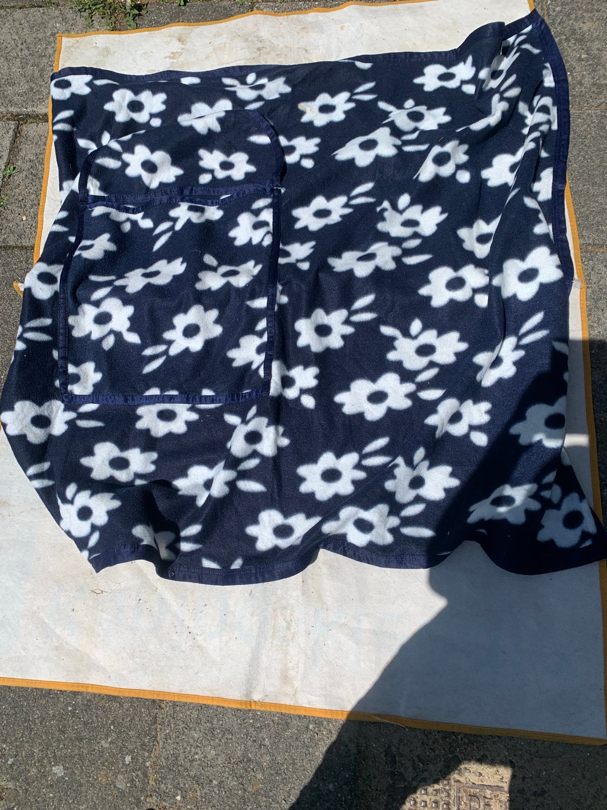 Fleece picknickkleed met bloemenprint, Ophalen of Verzenden, Gebruikt, Zonder inhoud