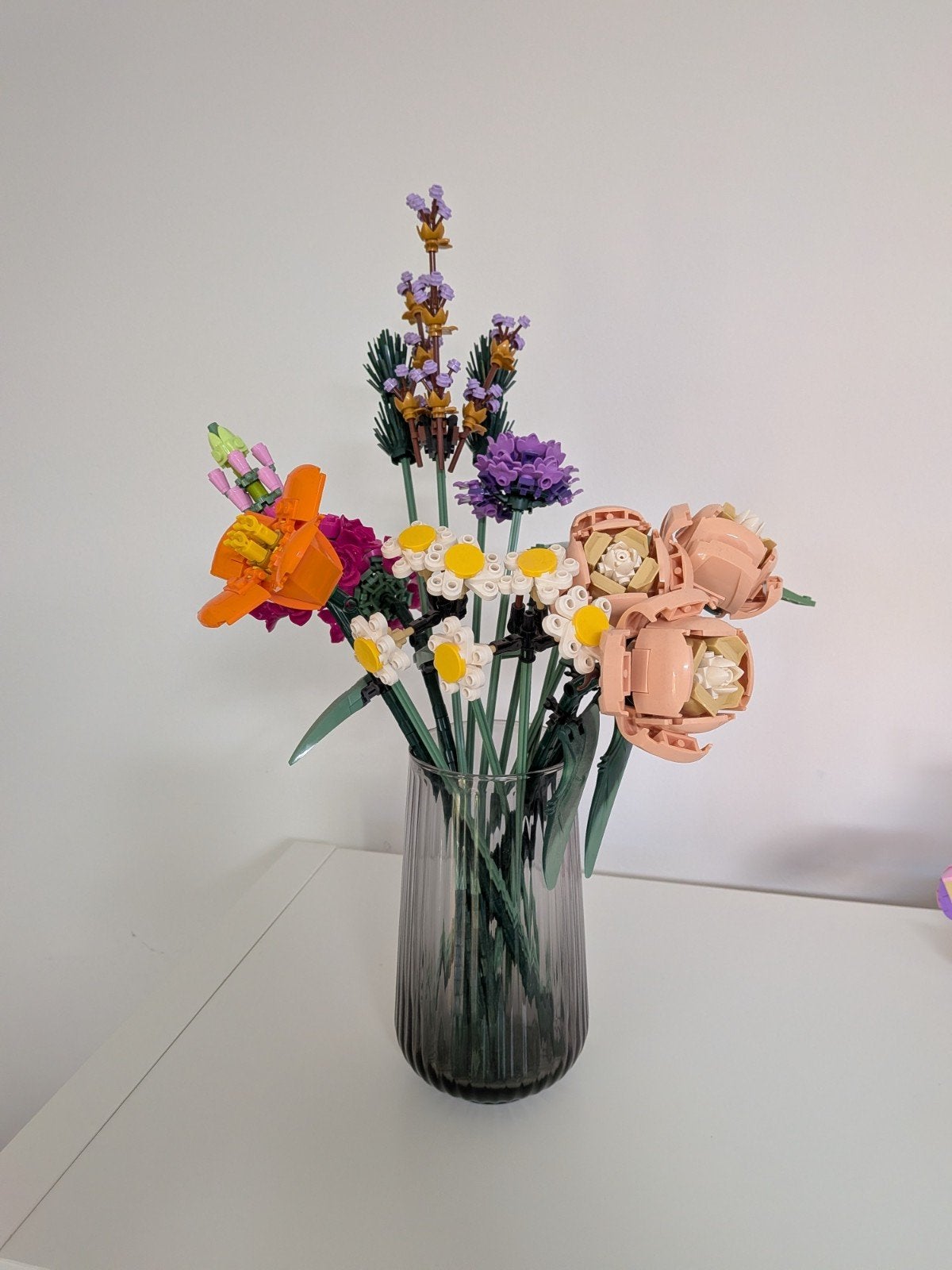 Lego Bloemenboeket (10280) & Madeliefjes (11508) met vaas, Gebruikt, Lego, Inclusief instructies, Ophalen of Verzenden