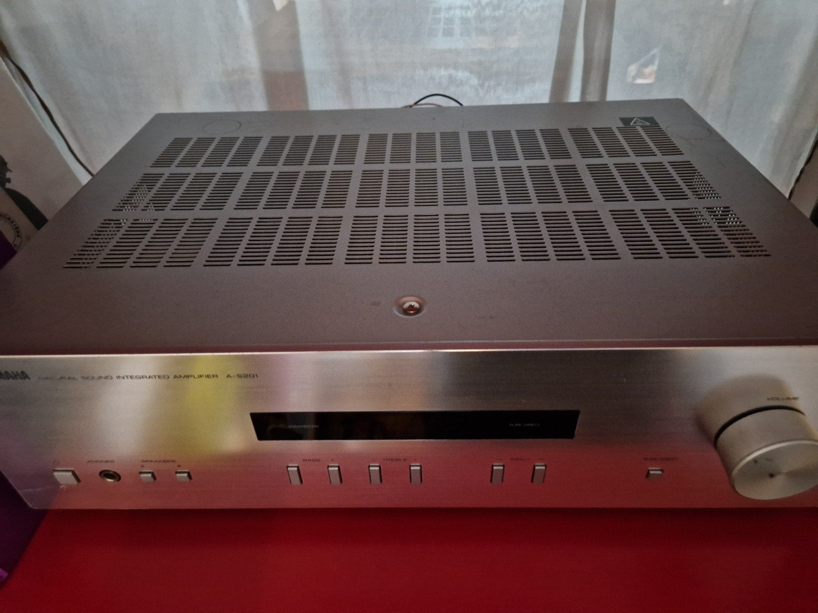 versterker yamaha as201, Ophalen, Zo goed als nieuw, 60 tot 120 watt, Yamaha