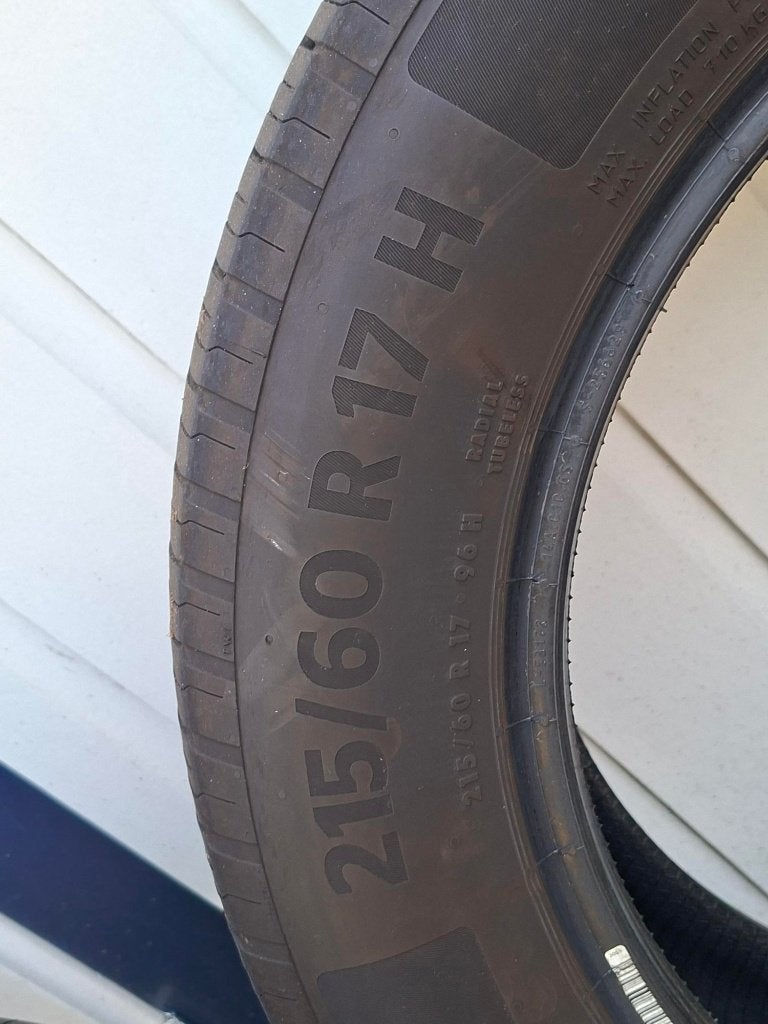 2 continental zomerbanden Ecocontact 6 215/60/R17H, Ophalen, 17 inch, Band(en), Personenwagen