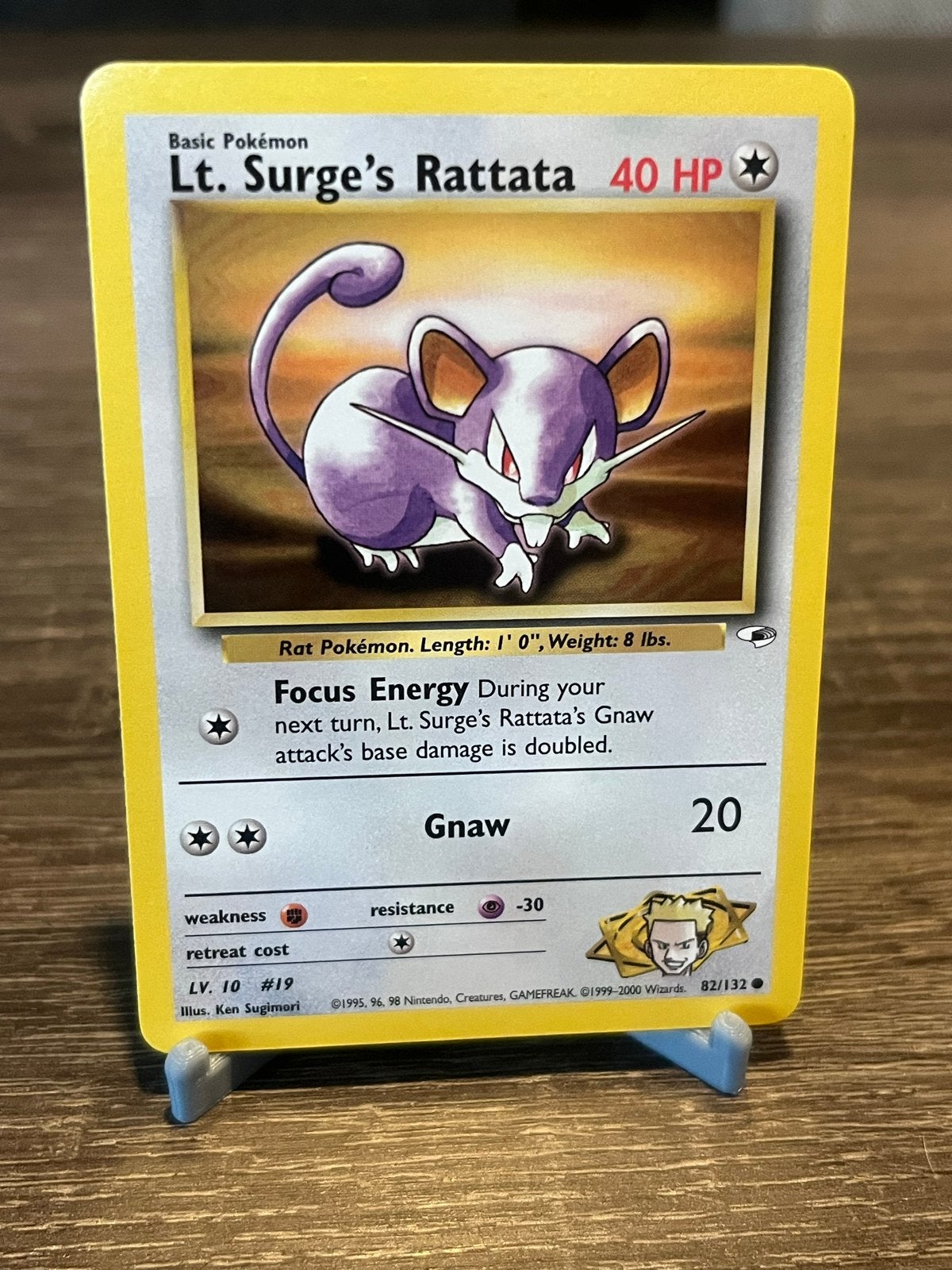 Lt. Surge's Rattata (82/132) - Gym Heroes - EX, Hobby en Vrije tijd, Verzamelkaartspellen | Pokémon, Ophalen of Verzenden, Gebruikt