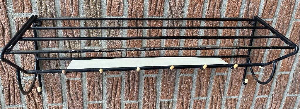 Leuke Mid Century Kapstok - vintage retro design fifties, Wandkapstok, Gebruikt, Ophalen of Verzenden, Minder dan 100 cm