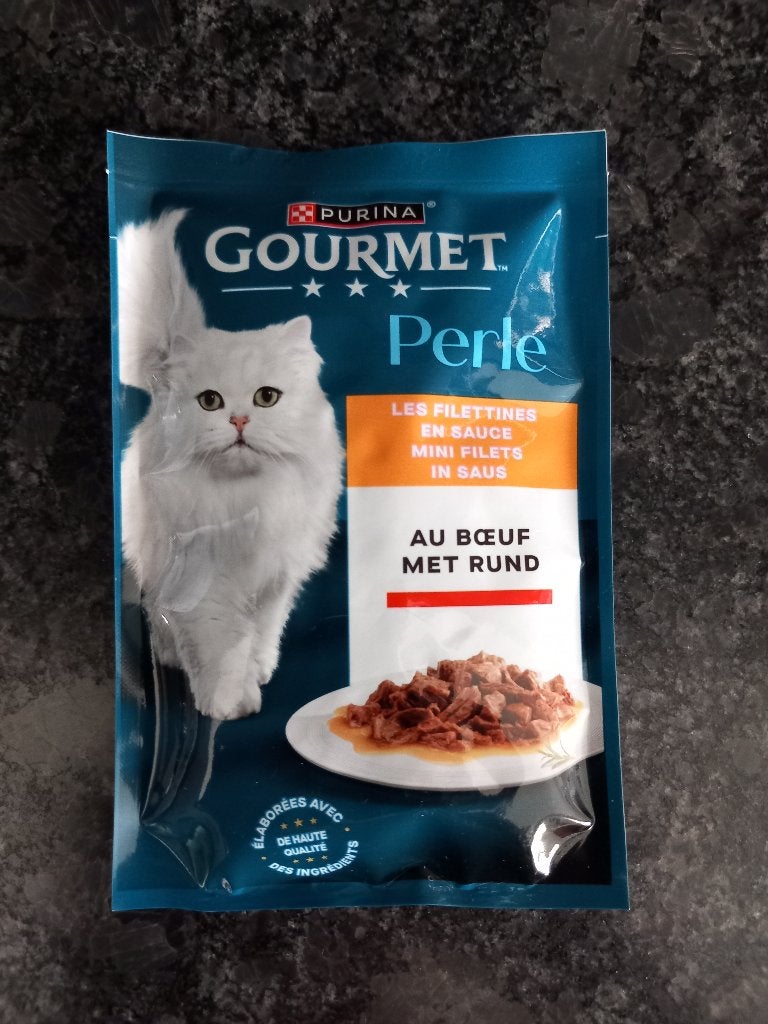 Kattenvoer Purina Gourmet Perle Mini Filet in saus rundsmaak, Ophalen of Verzenden, Kat