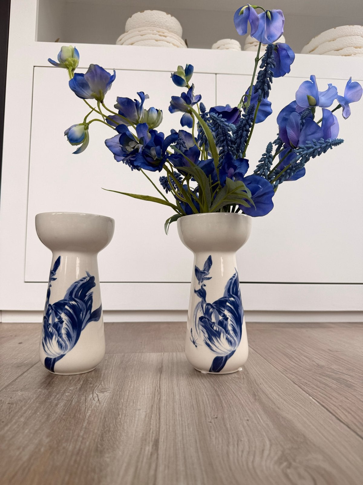 Heinen Delfts Blauw Hyacint vaas Janny van der Heijden, Antiek en Kunst, Ophalen of Verzenden