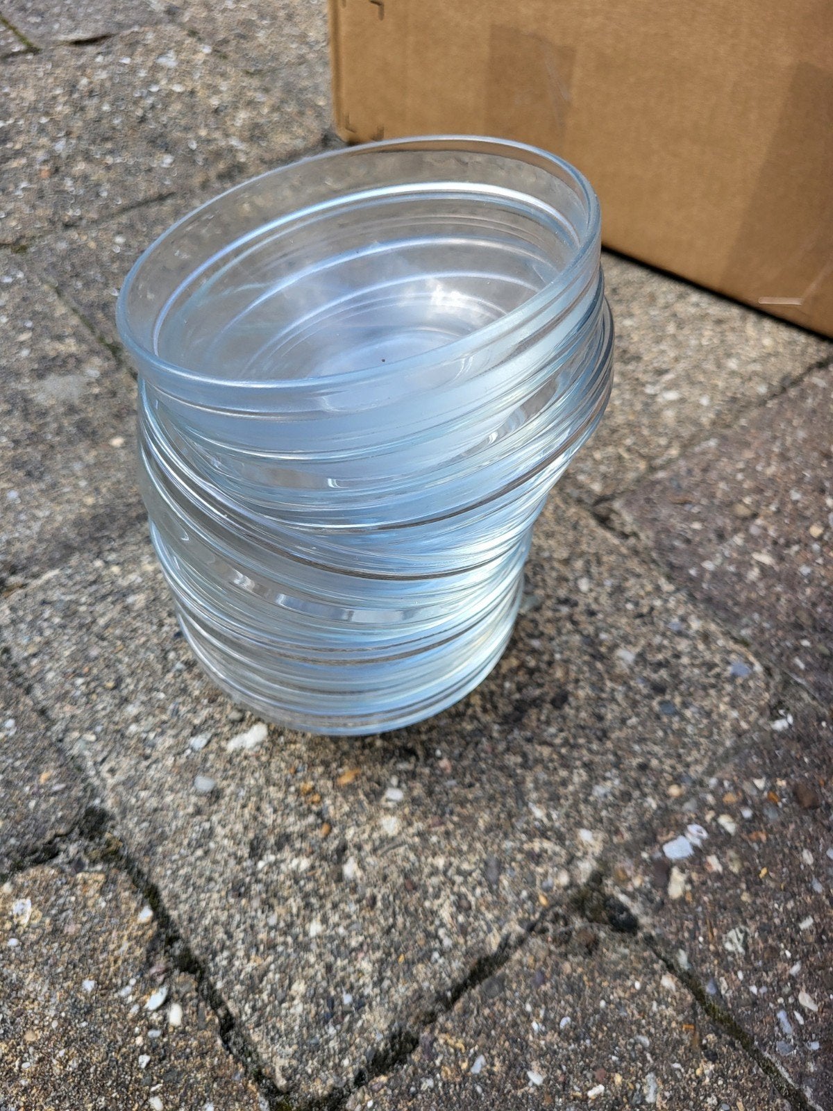 TE KOOP 8 HORECA GLAZEN SCHAALTJES, Huis en Inrichting, Keuken | Servies, Ophalen, Glas, Overige stijlen, Schaal of Schalen