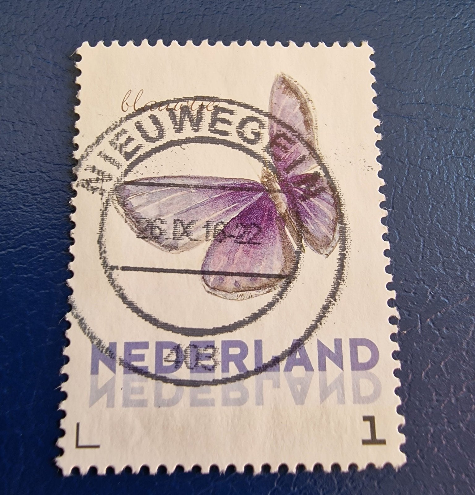 kv418 persoonlijke  postzegel vlinder gestempeld, Ophalen of Verzenden, Na 1940, Gestempeld