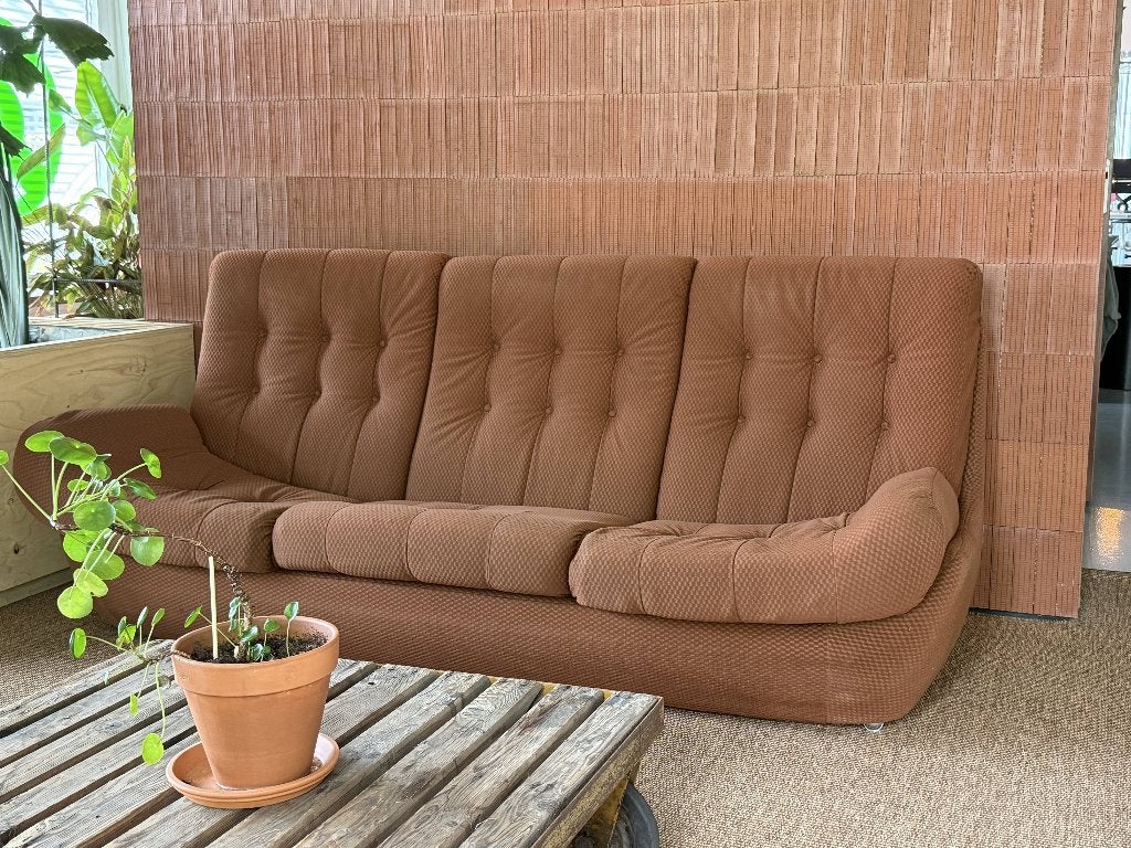 Retro bank + fauteuils | De Handelsfabriek, Ophalen, Gebruikt, Stof, Retro