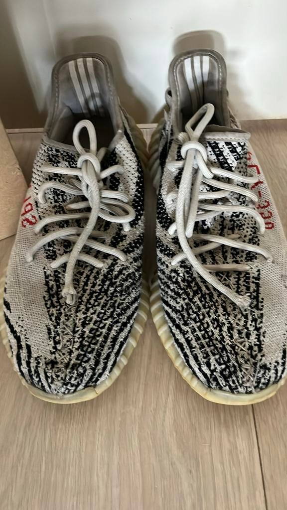 Adidas Yeezy Boost 350 V2 Zebra - Maat 42, Ophalen, Gedragen, Wit, Sneakers of Gympen