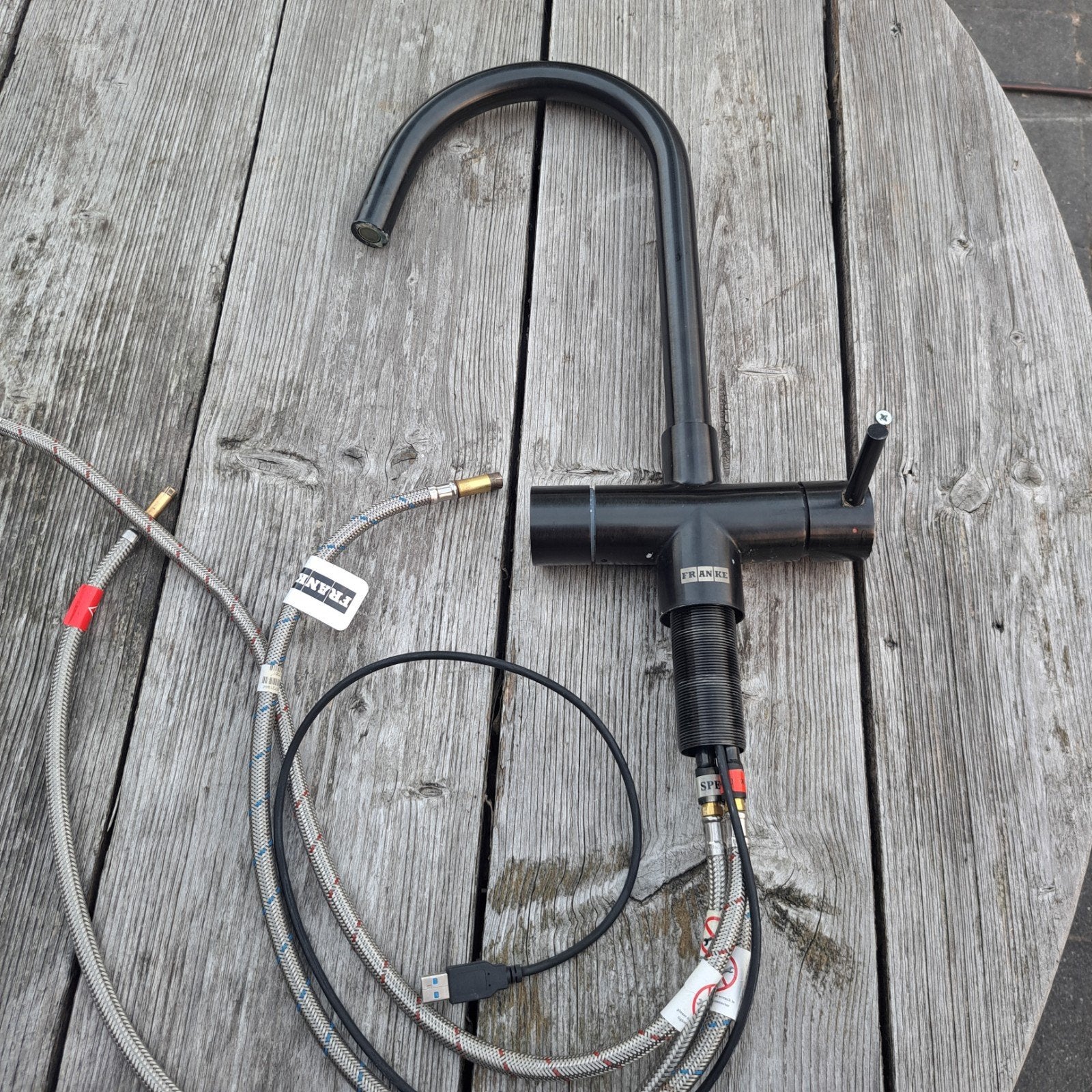 Franke Quooker Kraan met Boiler en Filter - Zwart, Ophalen of Verzenden, Gebruikt