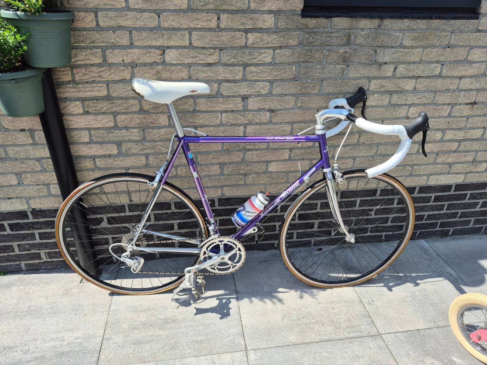 Stalen Herman Braun racefiets 58.5 cm met Campagnolo, 28 inch, Gebruikt, 57 tot 61 cm, Ophalen