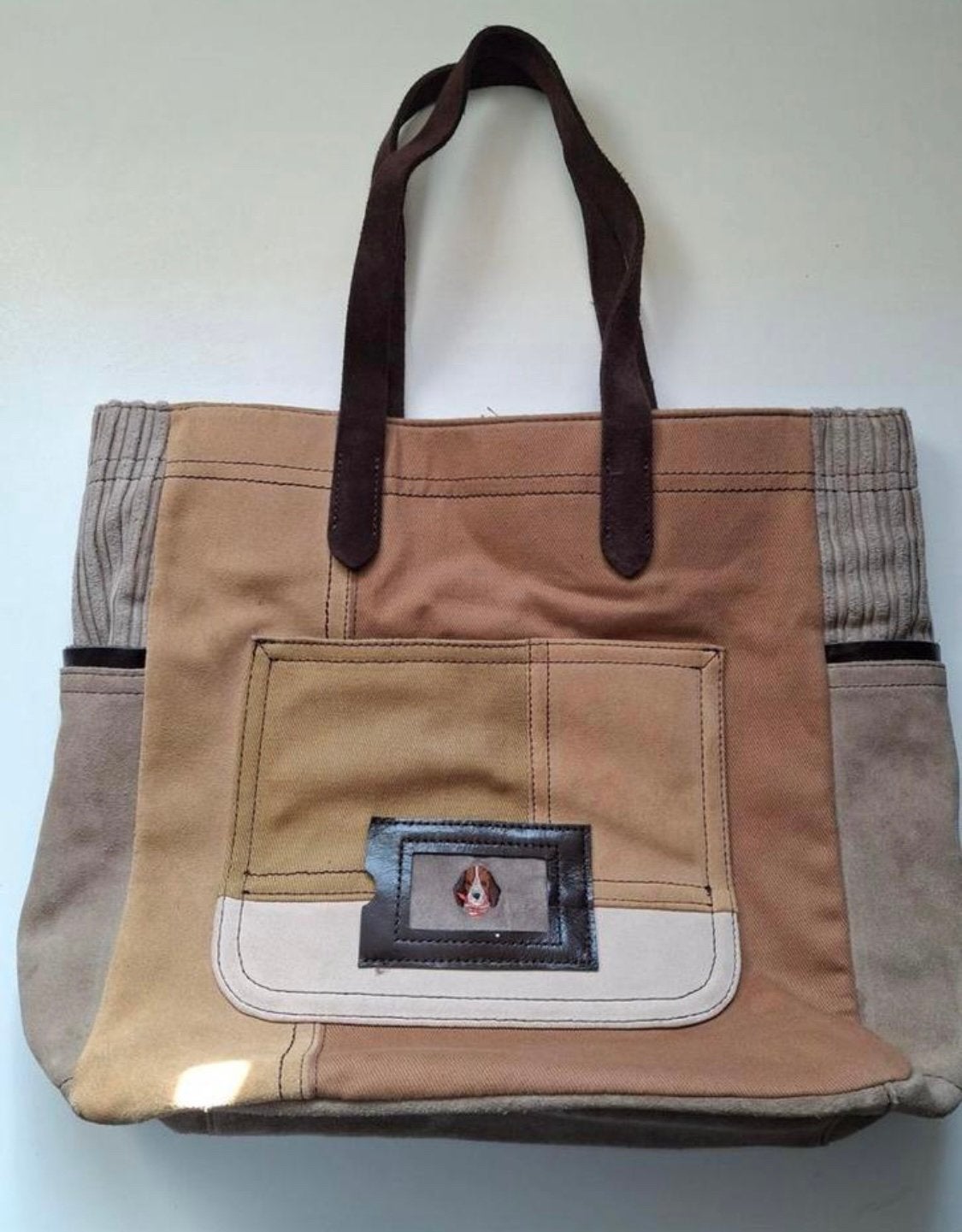 Zara suede katoenen hand-schooltas, Ophalen of Verzenden, Zo goed als nieuw, Beige, Schoudertas