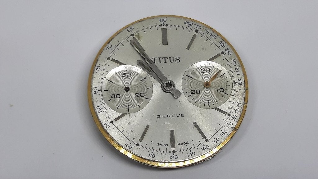 Vintage Titus Landeron 248 Chronograph Uurwerk, Ophalen of Verzenden, Gebruikt