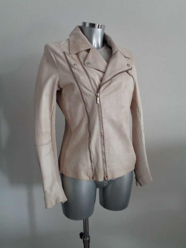 Ginger zacht schapen leer, IT XL - medium beige, Maat 38/40 (M), Beige, Ophalen of Verzenden, Zo goed als nieuw