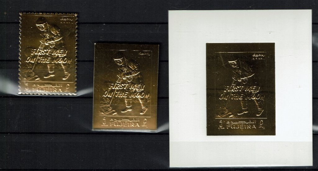 FUJEIRA PF GOUDEN SET RUIMTEVAART SPACE, Ophalen of Verzenden, Postfris, Overige thema's