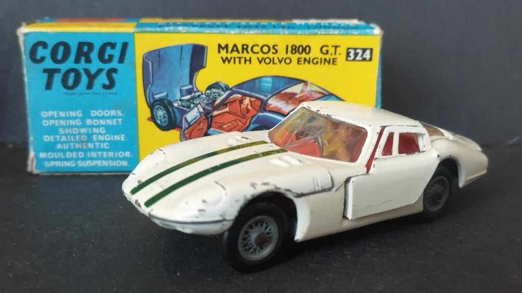 Marcos 1800 GT Volvo Engine 1:43 Corgi Toys 324 Pol, Corgi Toys, Auto, ., Leicester uk