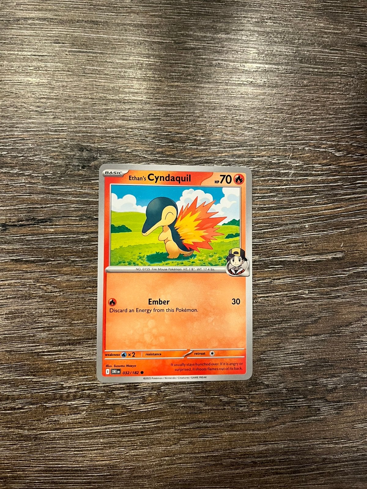 Ethan’s Cyndaquil DRI 032/182, Ophalen of Verzenden, Zo goed als nieuw