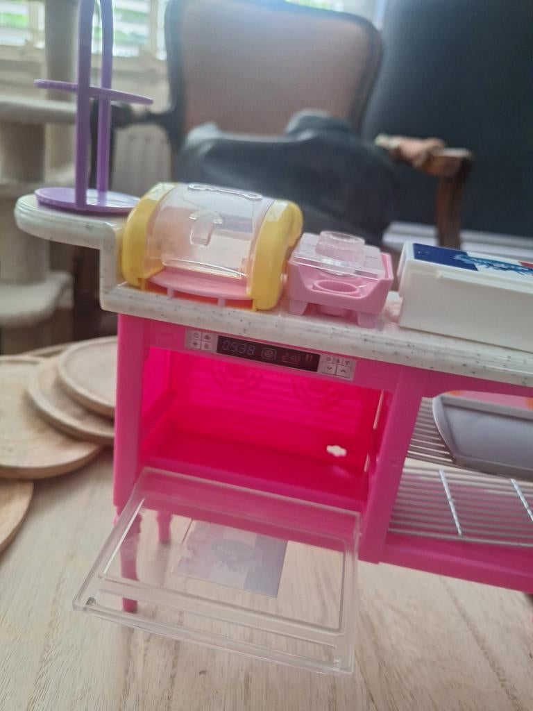 Barbie Keuken Speelset met Oven en Accessoires, Ophalen of Verzenden, Gebruikt, Meisje