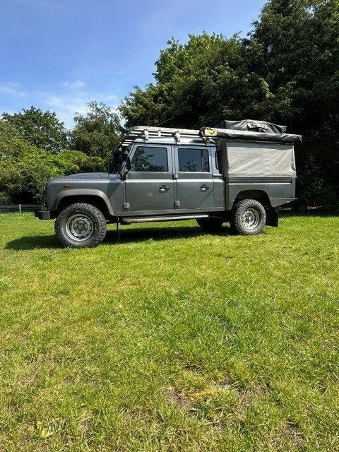 Defender 130 crewcab, Auto's, Land Rover, Stof, 122 pk, Zilver of Grijs, 3500 kg