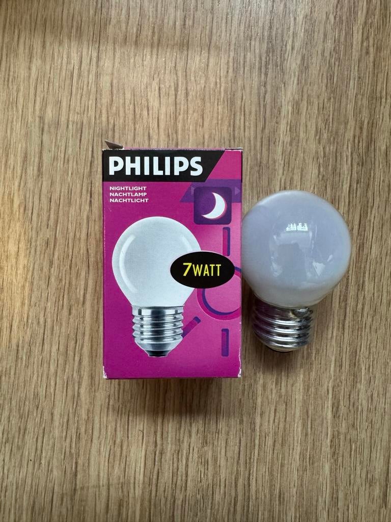 14x Nieuwe Philips Nightlight lampen 7W E27, Huis en Inrichting, Lampen | Losse lampen, Nieuw, Gloeilamp, Minder dan 30 watt, E27 (groot)
