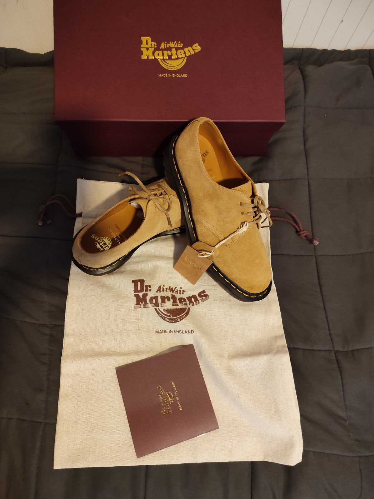 Nieuwe Dr. Martens 1461 Almond Beige Buck Suède Maat 39, Beige, Nieuw, Ophalen of Verzenden, Dr. Martens