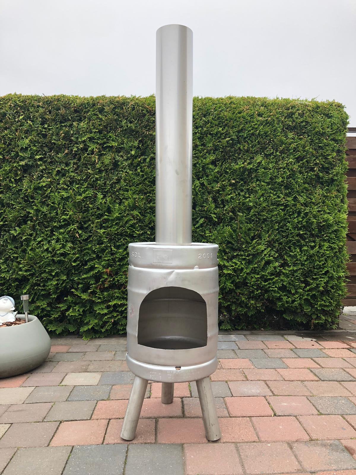 bierfust rvs tuinkachel tuinhaard terraskachel buitenhaard, Ophalen, Nieuw