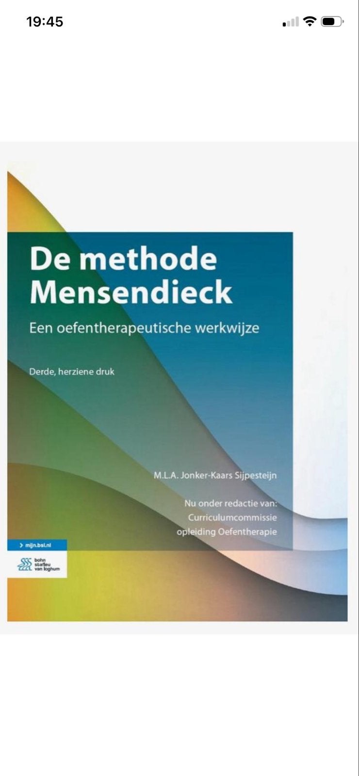 De methode Mensendieck: Een oefentherapeutische werkwijze, Ophalen of Verzenden, Gamma, Nieuw, HBO