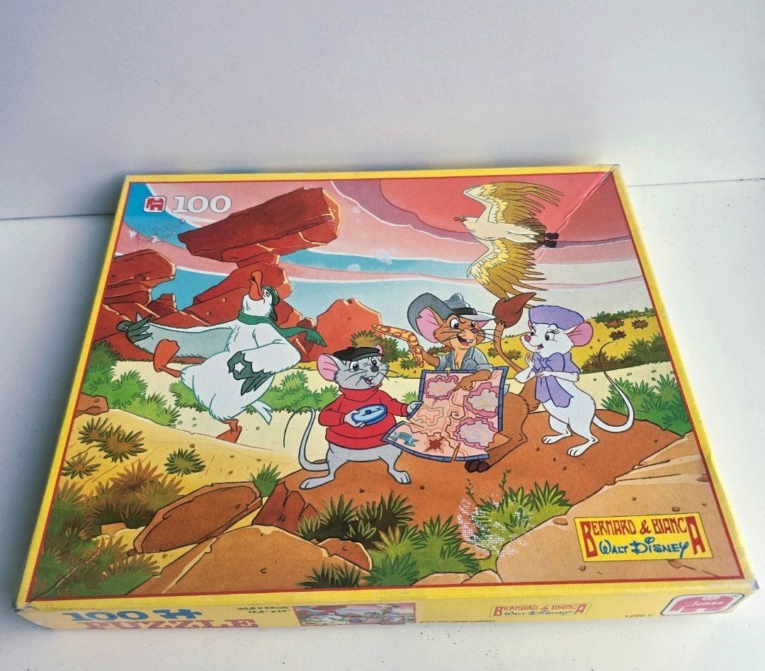 Vintage puzzel 'De Reddertjes in Kangeroeland', Ophalen of Verzenden, Meer dan 50 stukjes, Gebruikt
