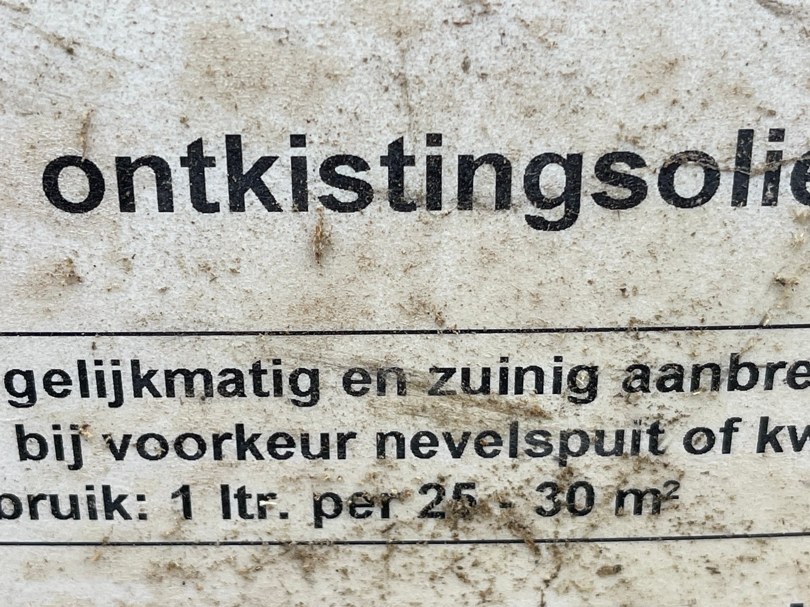Ontkistingsolie ongeveer 5 /8 liter, Ophalen of Verzenden, Zo goed als nieuw, Beits