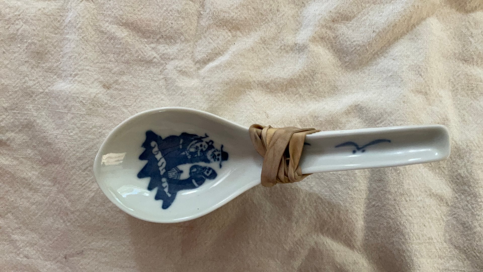 Set van 5 vintage chinese rijstlepels/soeplepels, Ophalen of Verzenden