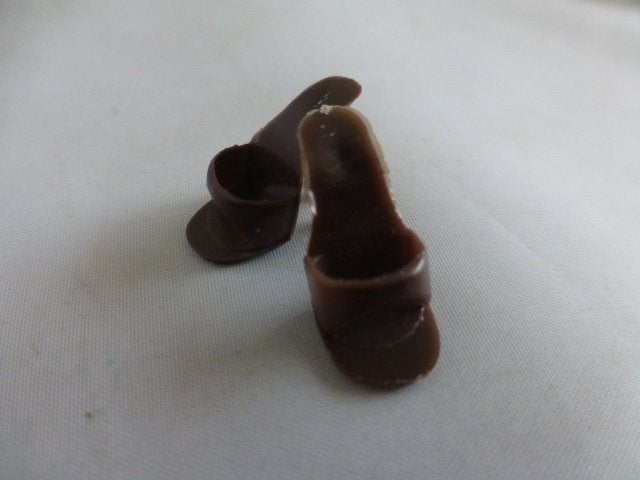Barbie bruine schoentjes, Japan, vintage, Verzenden, Zo goed als nieuw, Accessoires