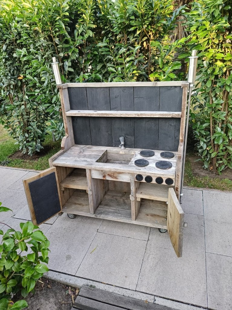 Prachtige & stevige handgemaakte speelkeuken, Ophalen, Gebruikt, Hout, Speelkeuken
