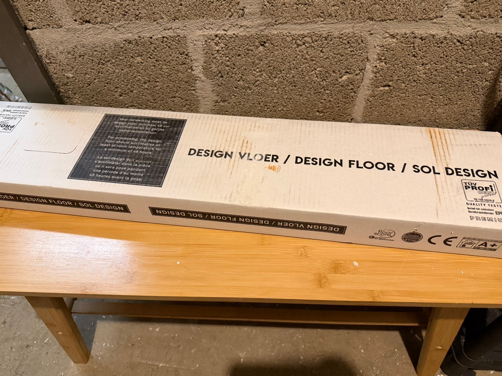 PVC Rigid Click Floorlife Merton Visgraat Beige 761, 75 m² of meer, Beige, Ophalen of Verzenden, Zo goed als nieuw
