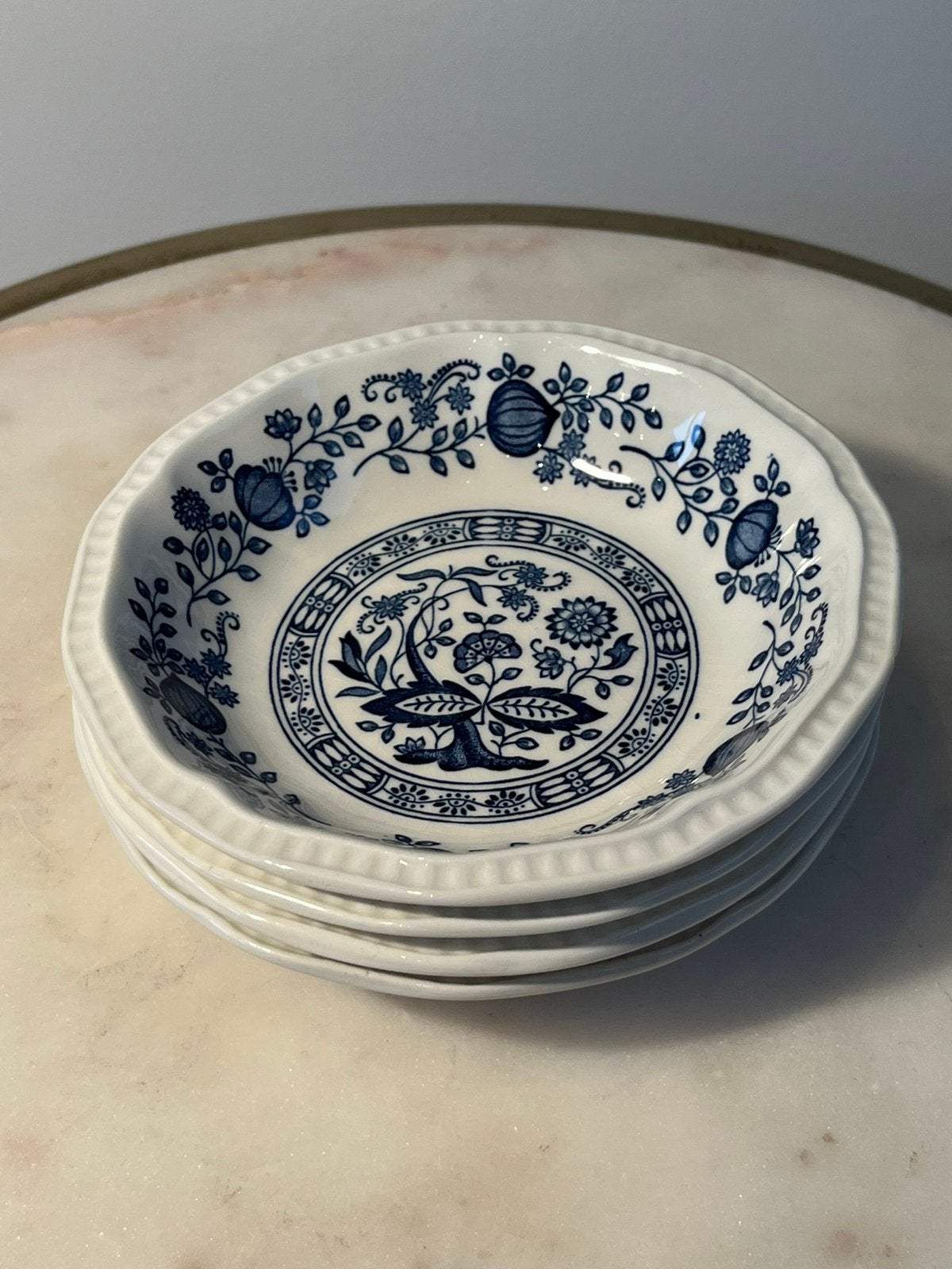4 vintage Kensington Ironstone compote schaaltjes 12,5CM, Gebruikt, Overige typen, Ophalen of Verzenden, Overige stijlen