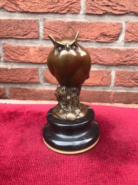 bronzen beeldje van een uil, Ophalen of Verzenden, Brons