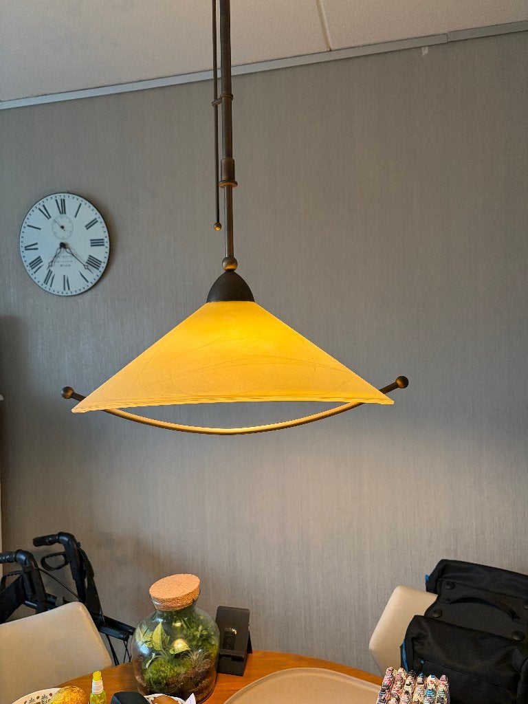 Hanglamp en wandlamp met glazen kap - Klassiek/Modern