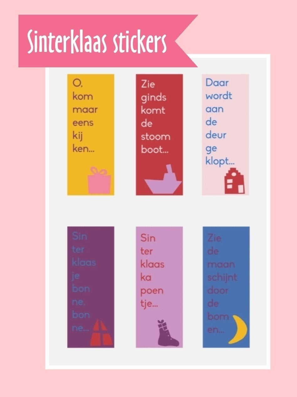 Sinterklaas stickers, Ophalen of Verzenden, Nieuw