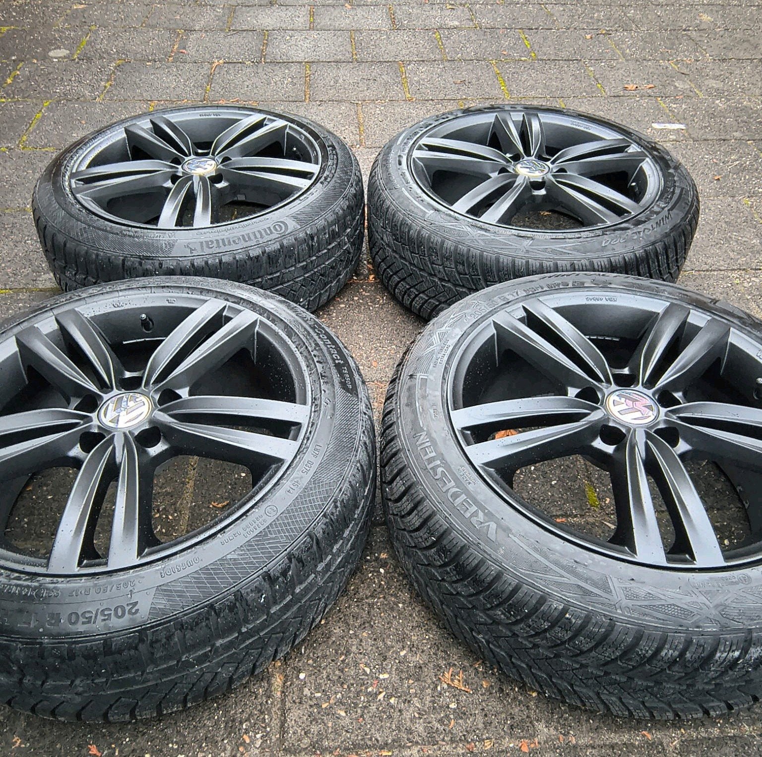 Vw velgen 17 inch winterbanden golf 7 r line velgen gti r32, Auto-onderdelen, Ophalen, 18 inch, Overige, Gebruikt