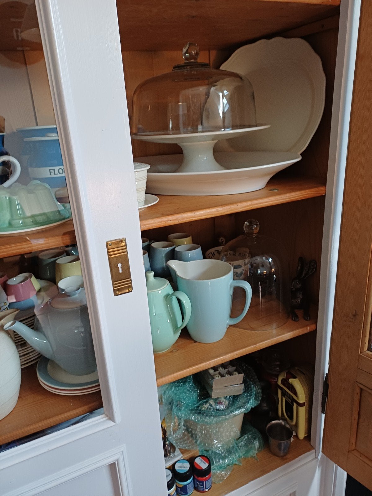 Brocante Grenen Keuken Kast, Antiek en Kunst, Curiosa en Brocante, Ophalen