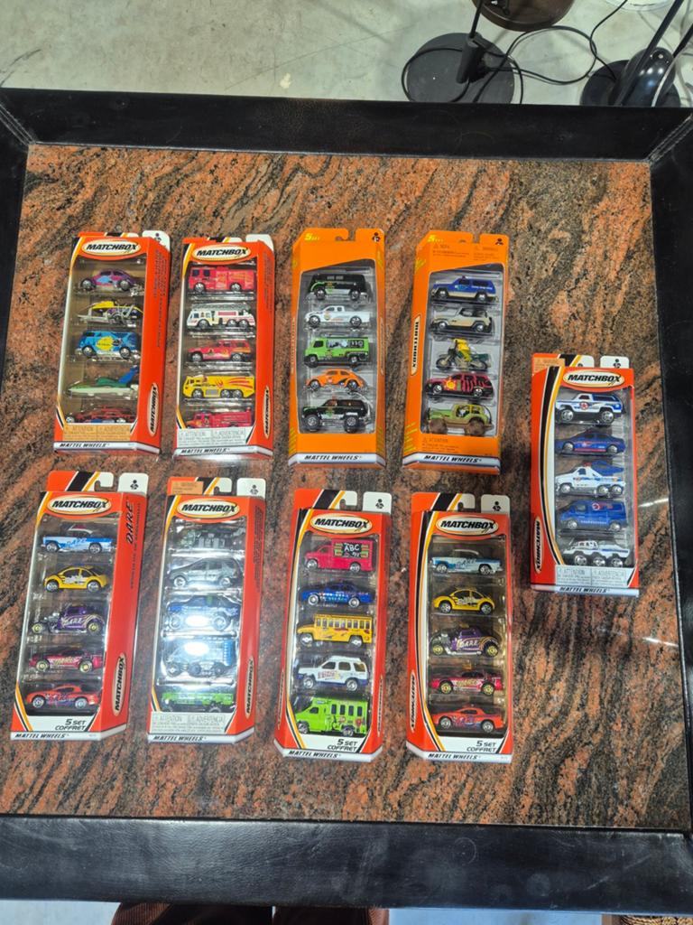 9 matchbox 5 packs 2000 en 2001, Overige merken, Onbekend, Ophalen of Verzenden, Onbekend