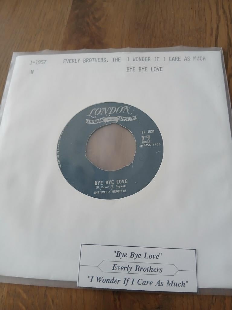 VINYL SINGLE   THE EVERLY BROTHERS  1957, Ophalen of Verzenden, Zo goed als nieuw, Rock-'n-Roll, Voor 1960