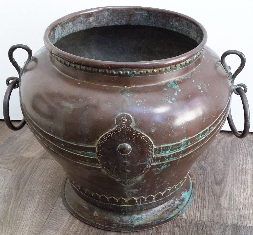 Omstreeks 1880-1900 GROTE Plantenbak Bloempot ARTS & CRAFTS, Antiek en Kunst, Antiek | Koper en Brons, Ophalen of Verzenden, Koper