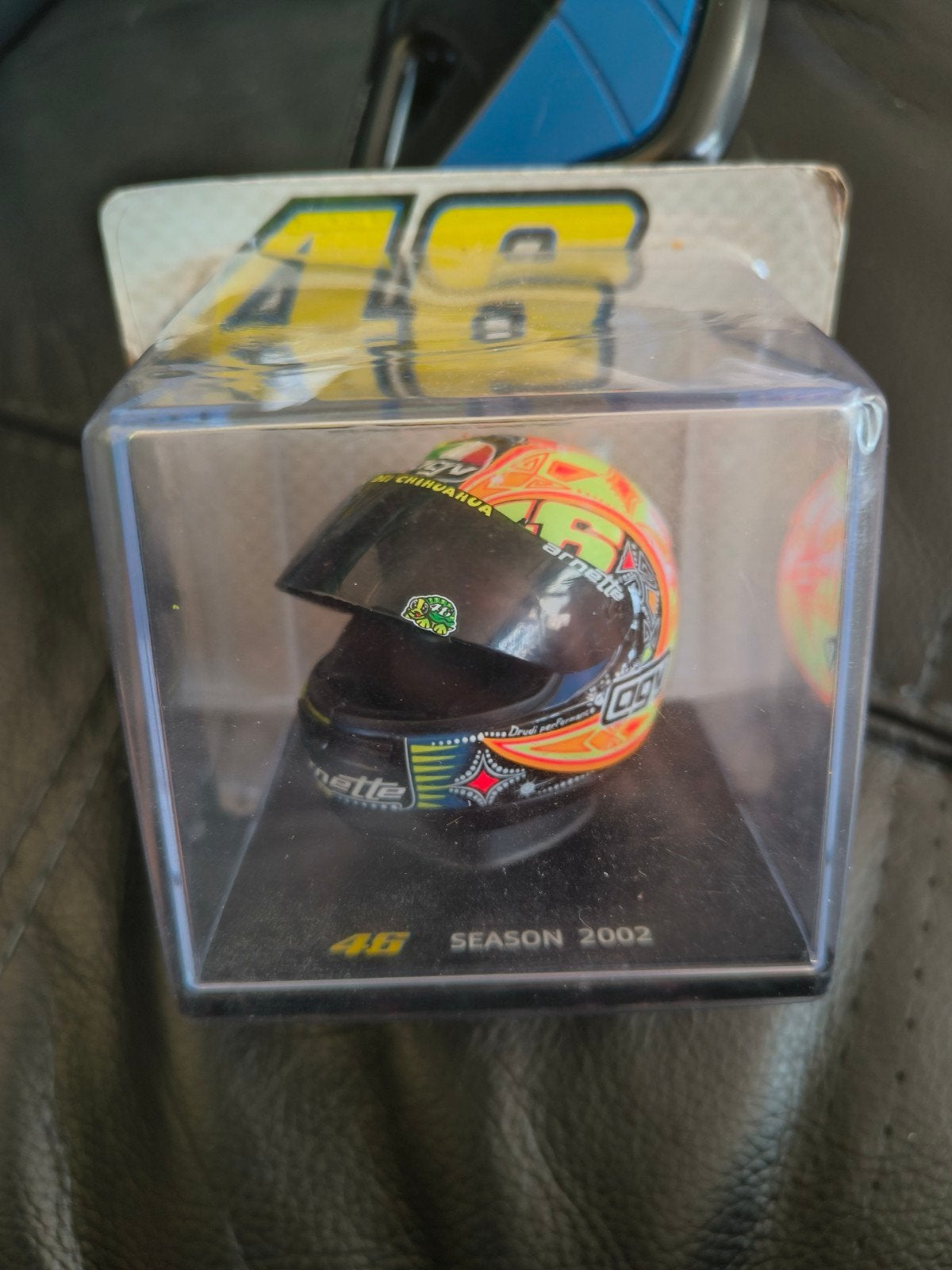 Nieuw Valentino Rossi Miniaatuur Helm 2002 - AGV #46, Ophalen of Verzenden, Nieuw, Motoren