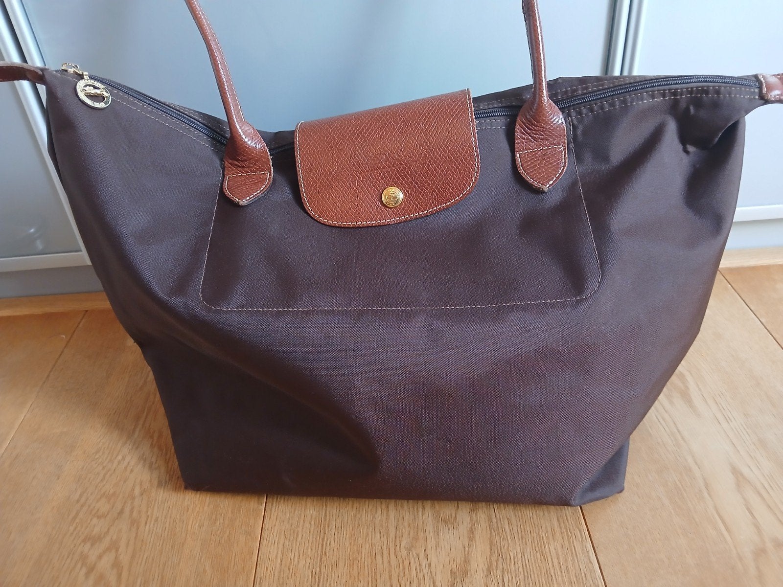 Longchamp Le Pliage Shopper - Bruin, Ophalen of Verzenden, Gebruikt, Bruin, Shopper