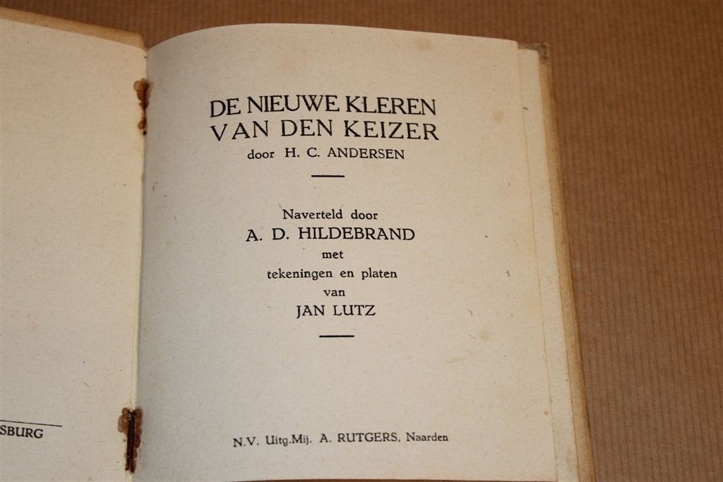 Vintage Boekje — Kleren van de Keizer — Andersen [ca. 1945], Boeken, Ophalen of Verzenden, Gelezen