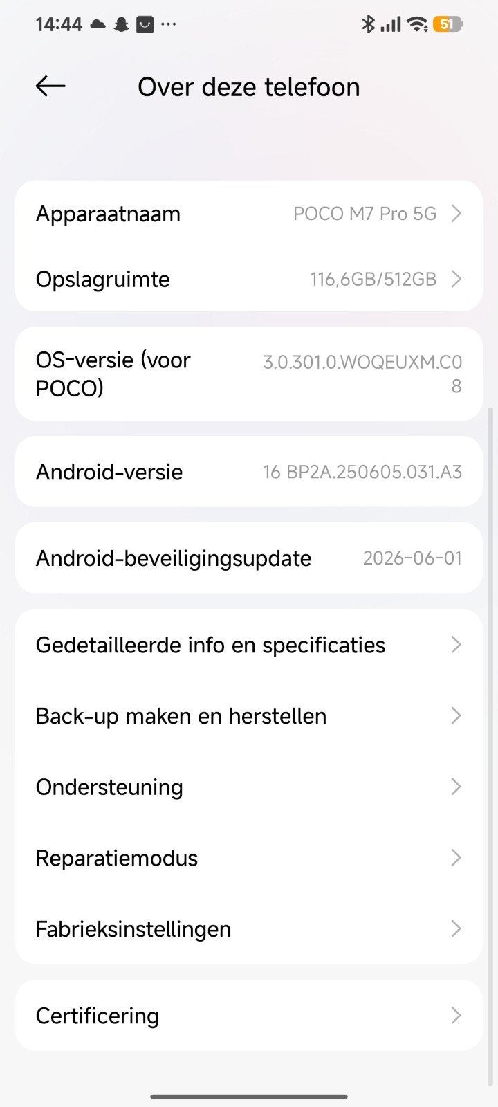 POCO M7 Pro 5G - 512GB opslag - Zo goed als nieuw, Ophalen, Zo goed als nieuw, 6 megapixel of meer