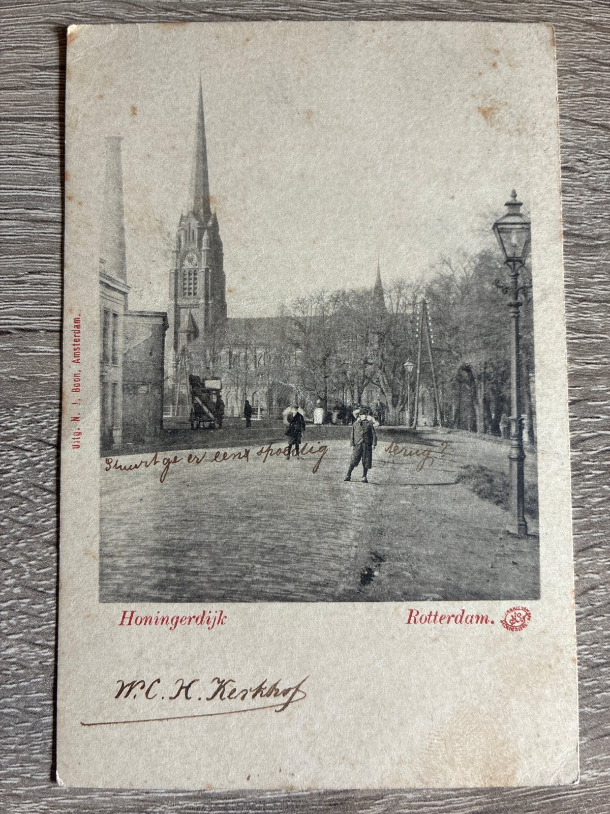 Oude Ansichtkaart Rotterdam Honingerdijk 1901, Ophalen of Verzenden, Voor 1920, Gelopen, Zuid-Holland