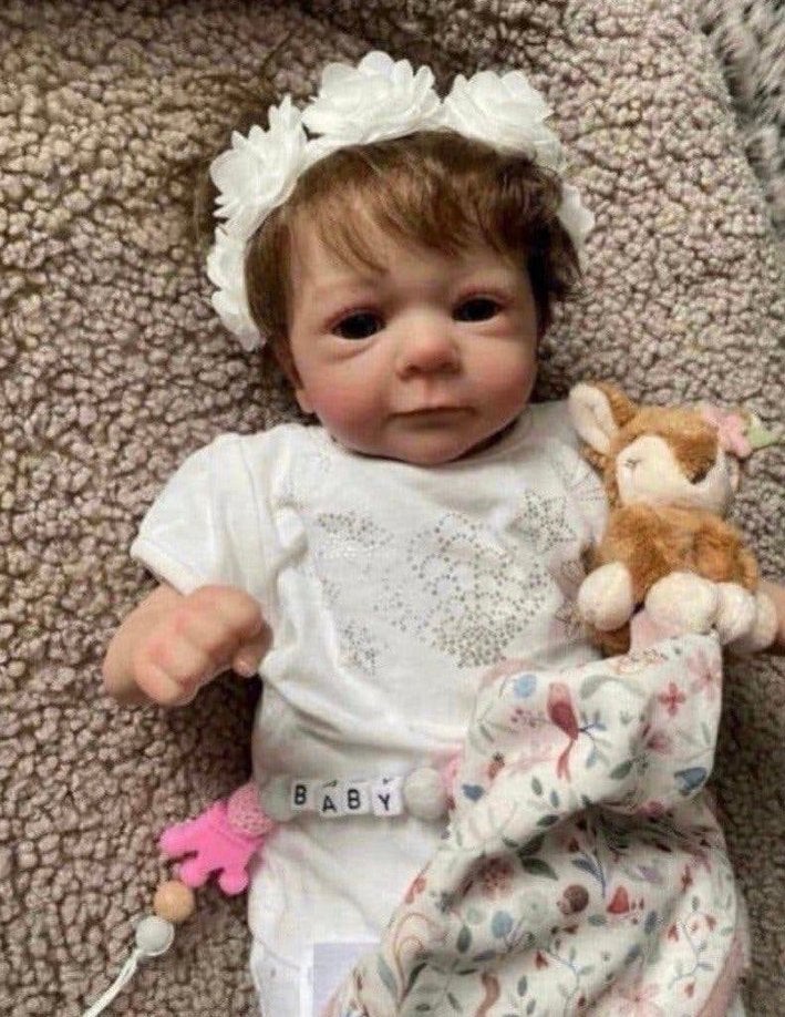 Leuk Reborn baby meisje, Verzamelen, Poppen, Verzenden, Zo goed als nieuw, Babypop