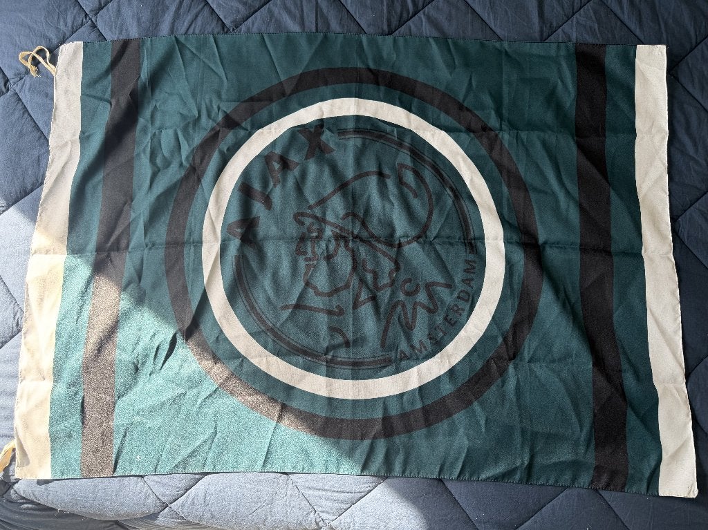 Ajax vlag.  Afmeting: 105cm x 75cm, Ophalen of Verzenden, Zo goed als nieuw, Ajax, Overige typen