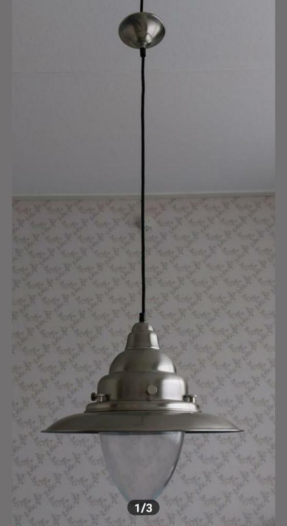 ZGAN! Industrieel, Satijn metallic en glas, verstelbaar., Ophalen of Verzenden, Zo goed als nieuw, Glas, Minder dan 50 cm